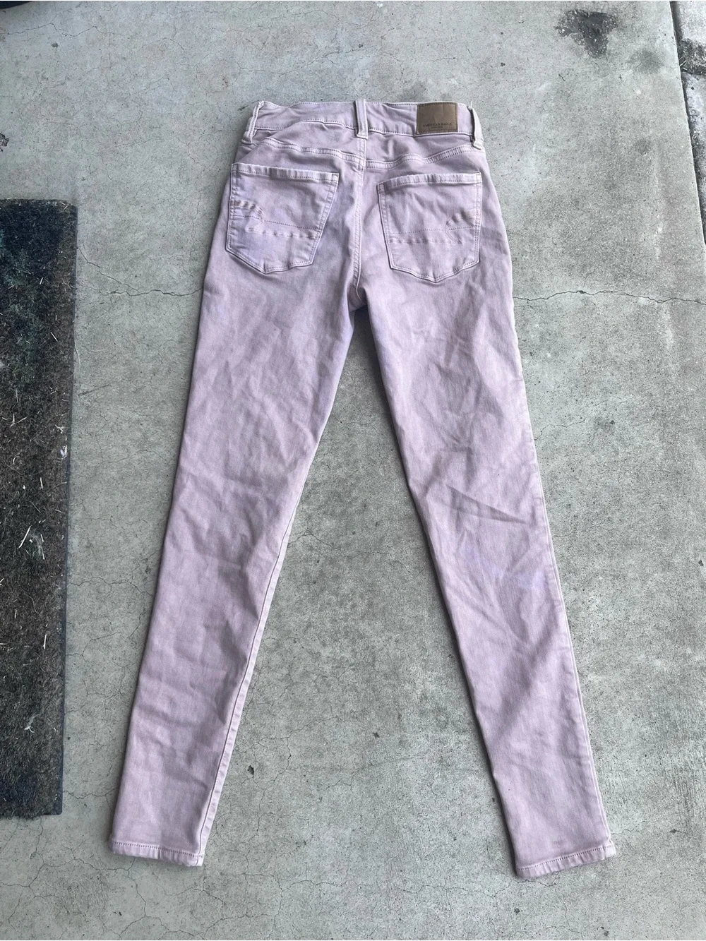 American Eagle Outfitters Pale Mauve Super Stretch Jeans Size 0